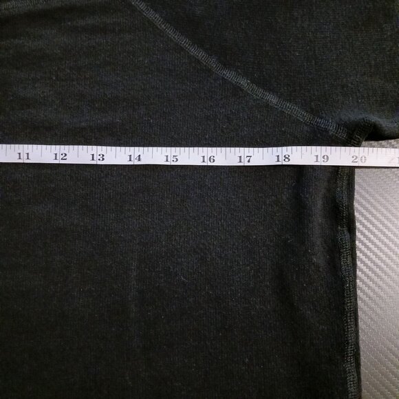 Monrow Raglan Crewneck Sweater‎ Size XS Black w/ Embroidered Stripes Down Arms - Picture 11 of 12